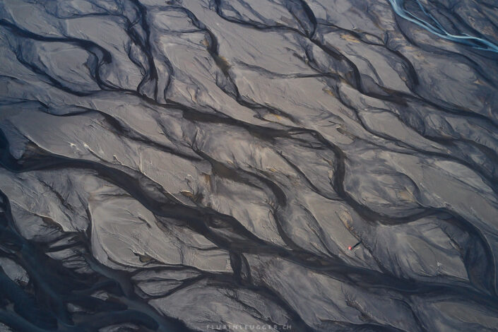 Schwemmebene aus der Vogelperspektive