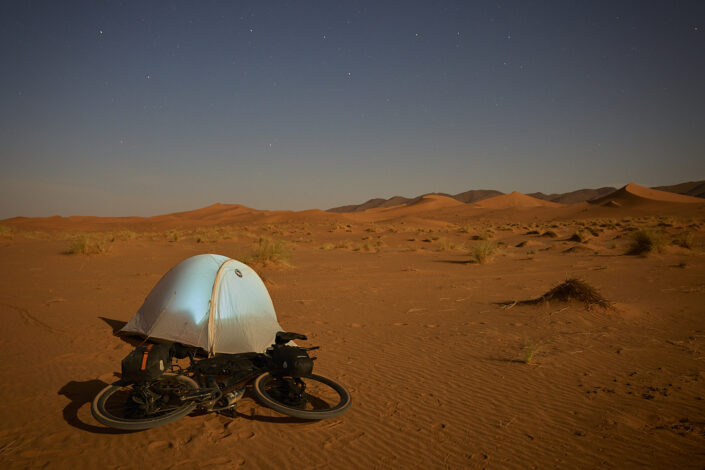 Camping in the Sahara Desert in Morocco