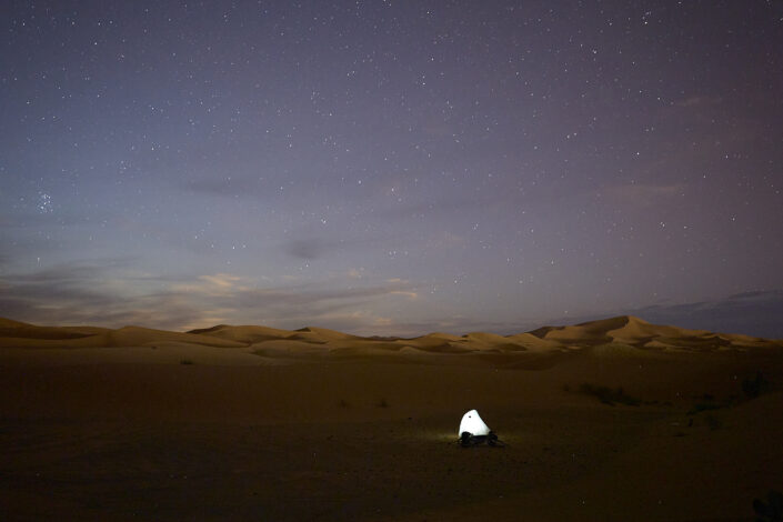 Camping in the Sahara Desert in Morocco