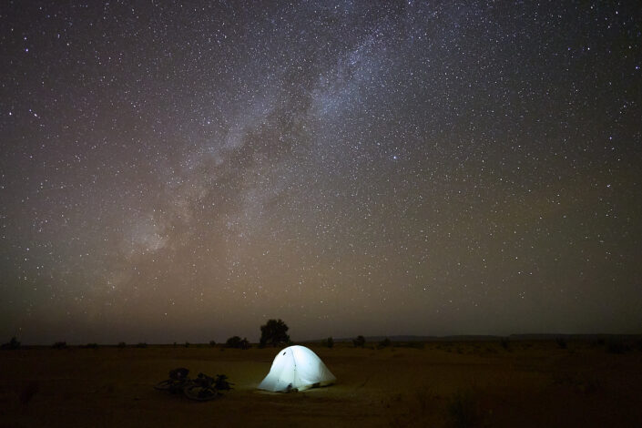Camping in the Sahara Desert